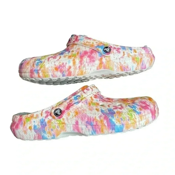 Crocs Classic Fleeced Lined Tie Dye Slip On Clogs Men’s size 12 main image 8